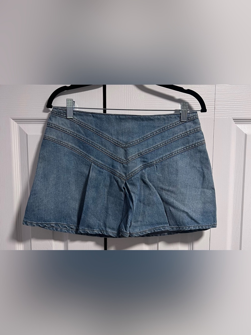Vintage Just Cavalli Denim Pleated Mini Skirt